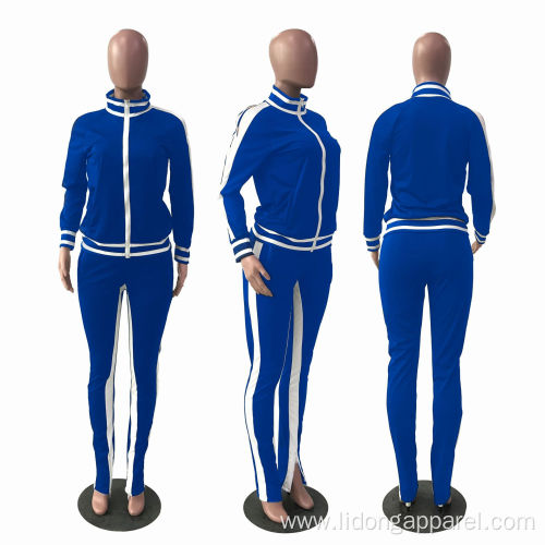 Custom Off Shoulder Two Piece Women Sweatsuit Set